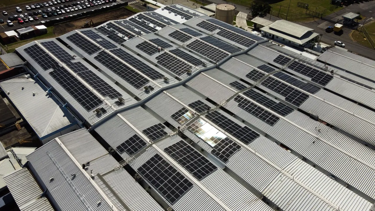 Cubiertas de Baxter con módulos solares